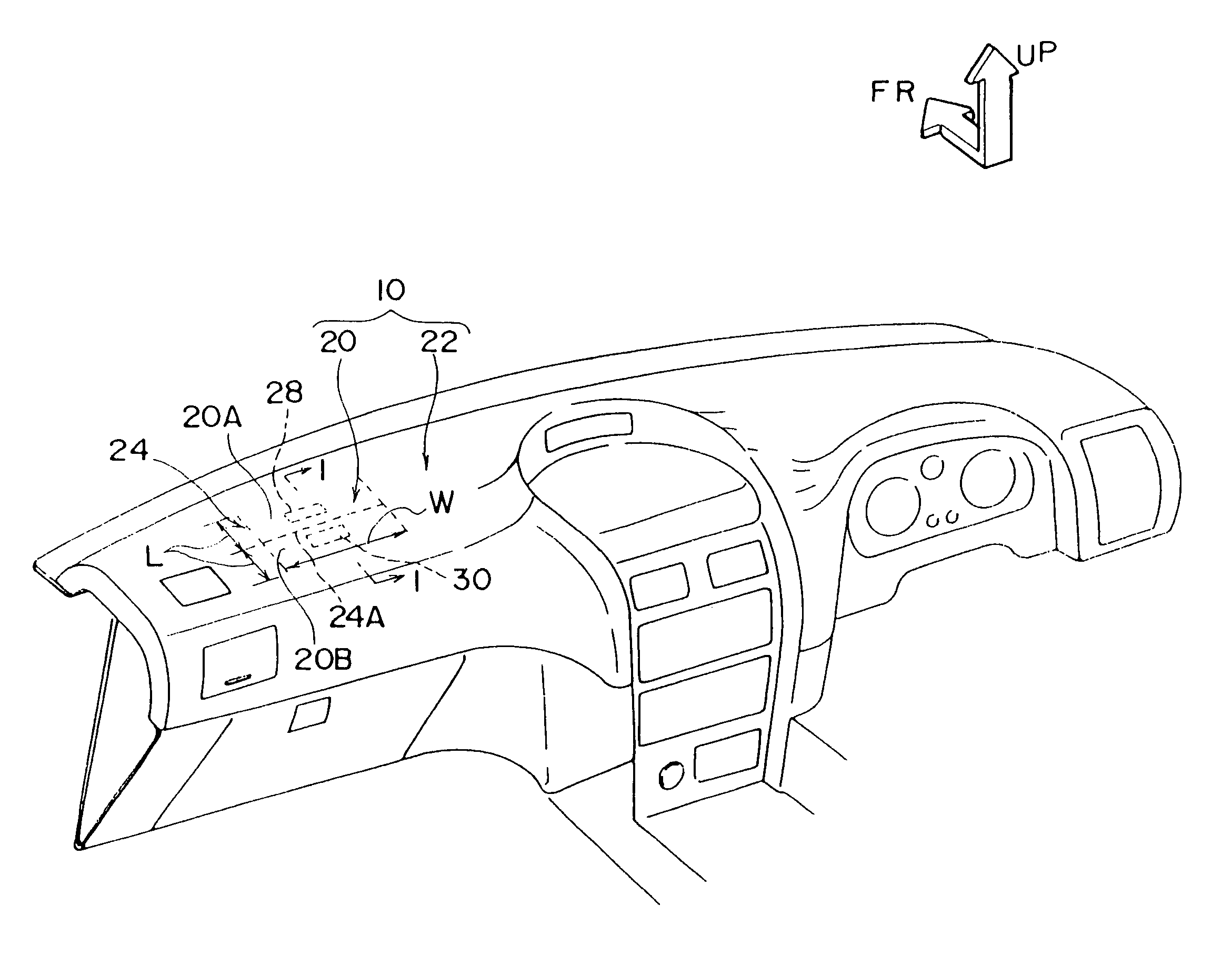 Interior member having an airbag door section for use in vehicles, and its molding method