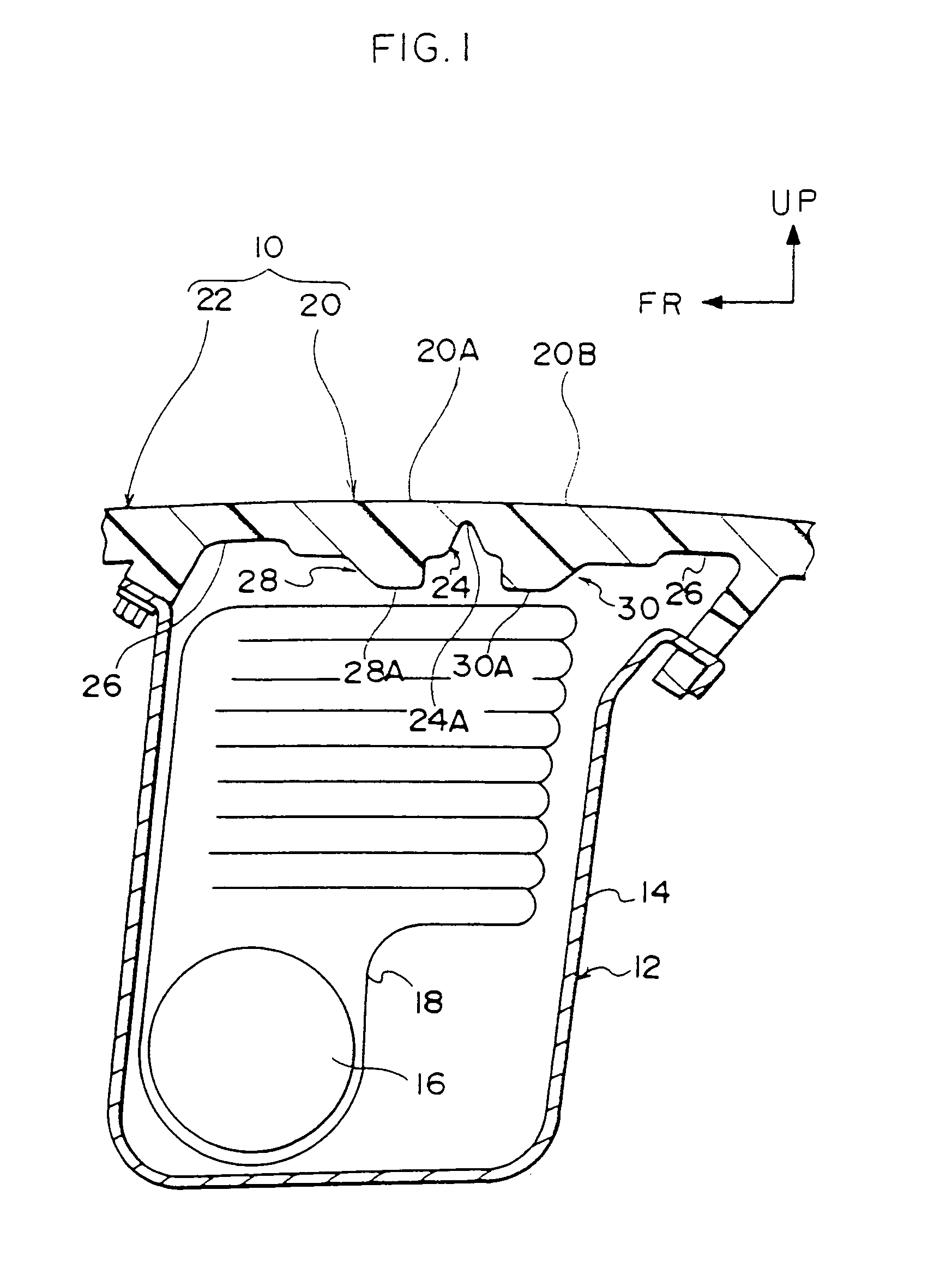 Interior member having an airbag door section for use in vehicles, and its molding method