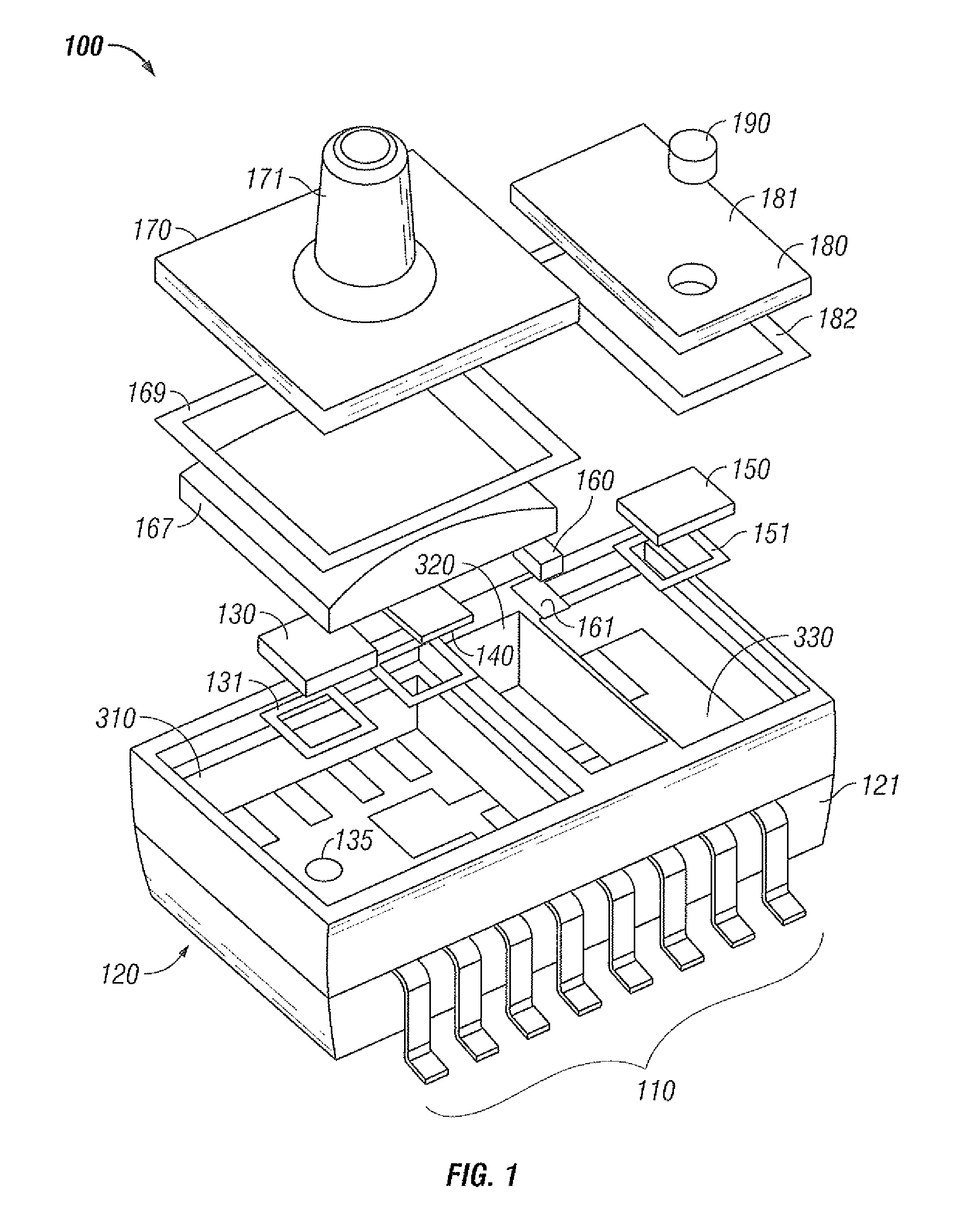 Integrated mechanical package design for combi sensor apparatus