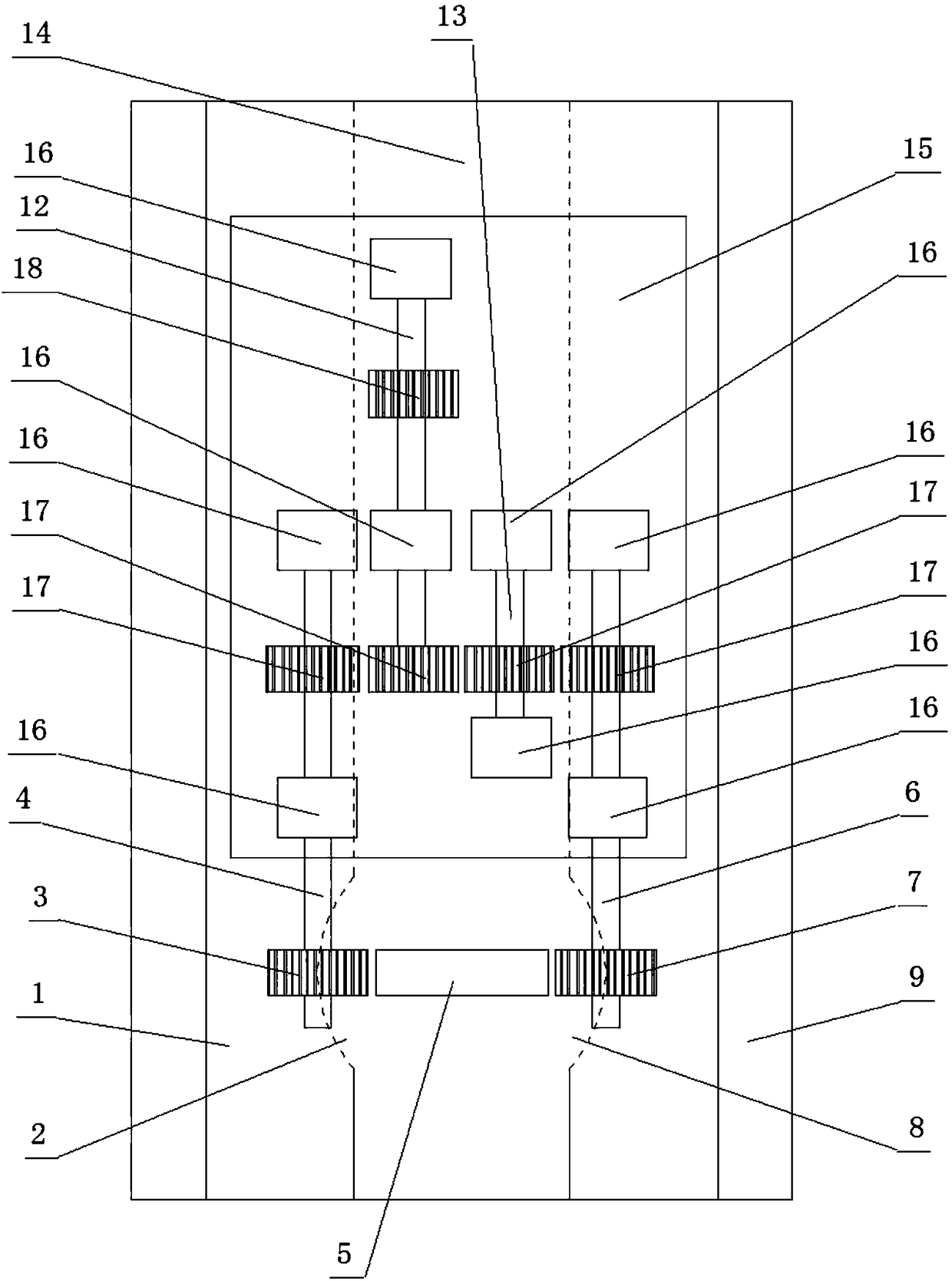 Water wave generator power input mechanism