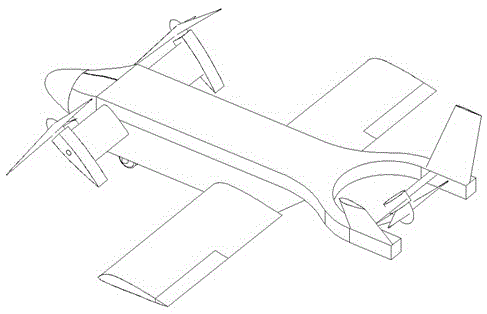 Power-driven tilt three-rotor unmanned aerial vehicle