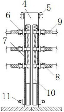 Pre-embedded warning type anti-stamping unloading protection mechanism for power cable