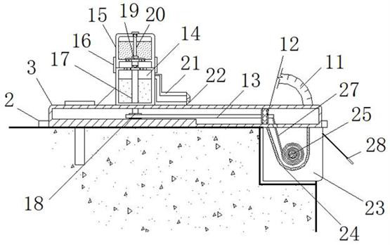 Pre-embedded warning type anti-stamping unloading protection mechanism for power cable