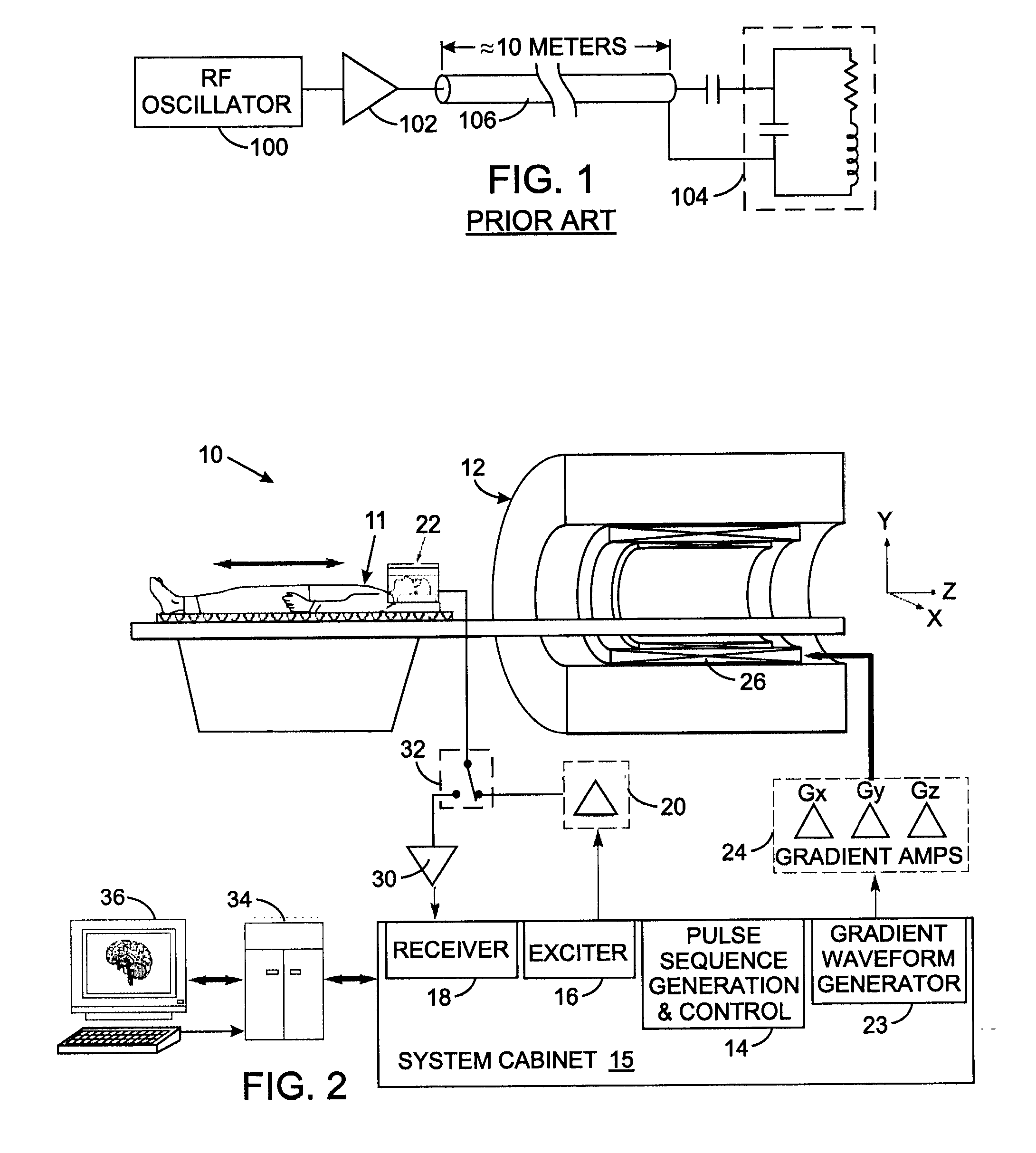 Magnetic resonance imaging system with a class-e radio frequency amplifier