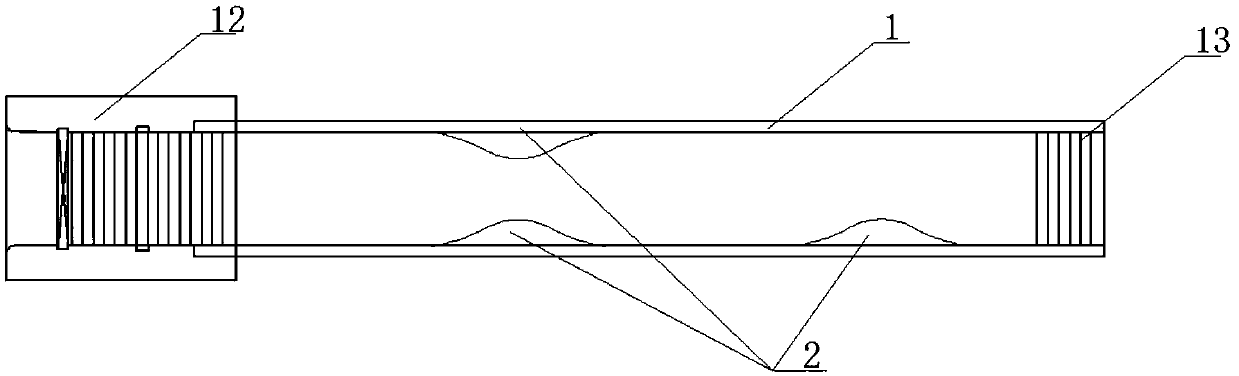 Energy-dissipation flow channel structure capable of reducing flow speed