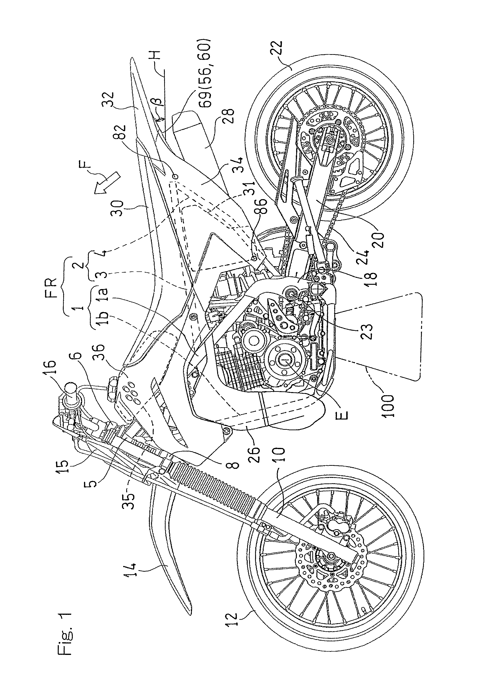 Motorcycle rear body structure