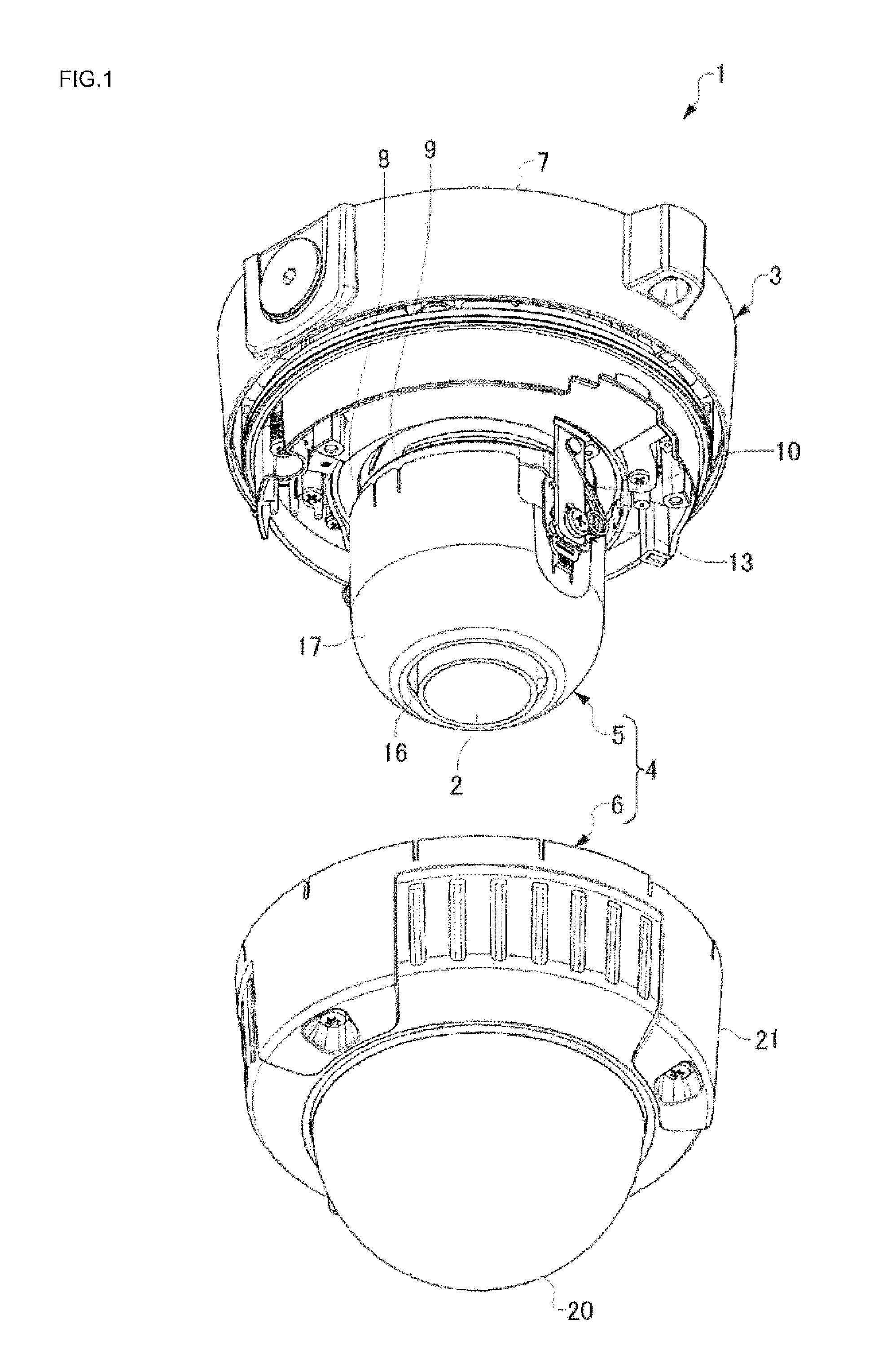 Dome-shaped camera