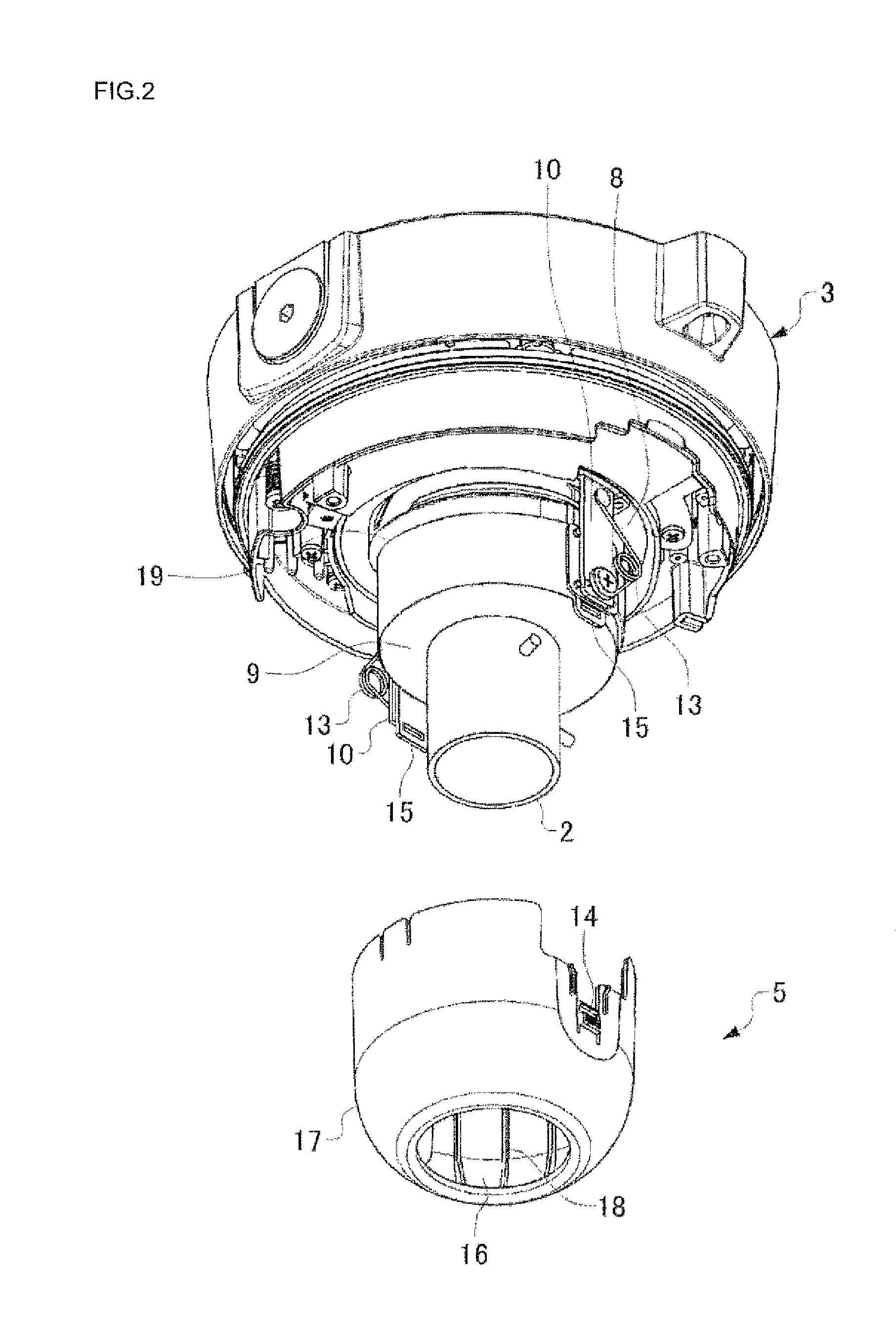 Dome-shaped camera