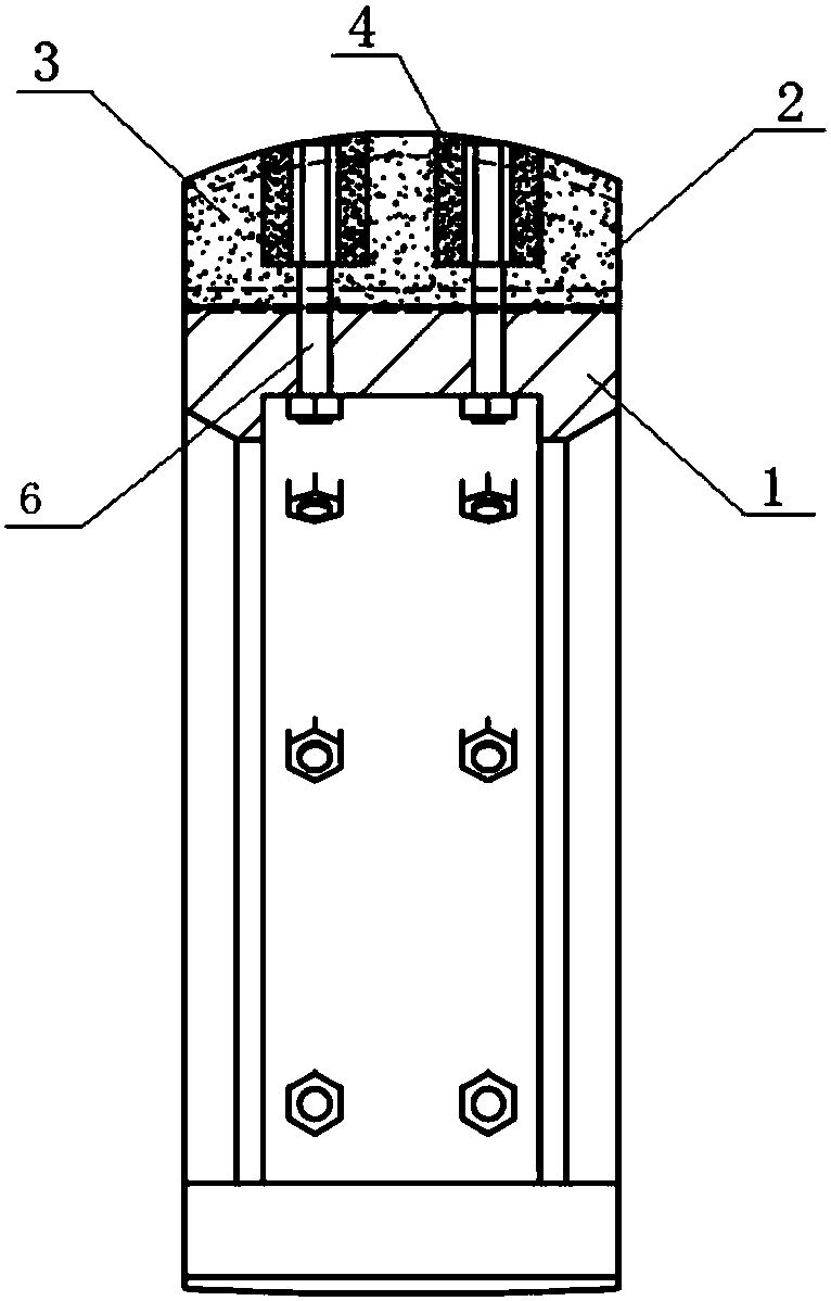 Metal member with modularized composite wear and corrosion resistant layer and preparation method thereof