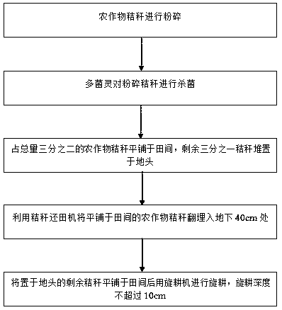 Saline-alkali soil crop straw double-layer returning improvement method