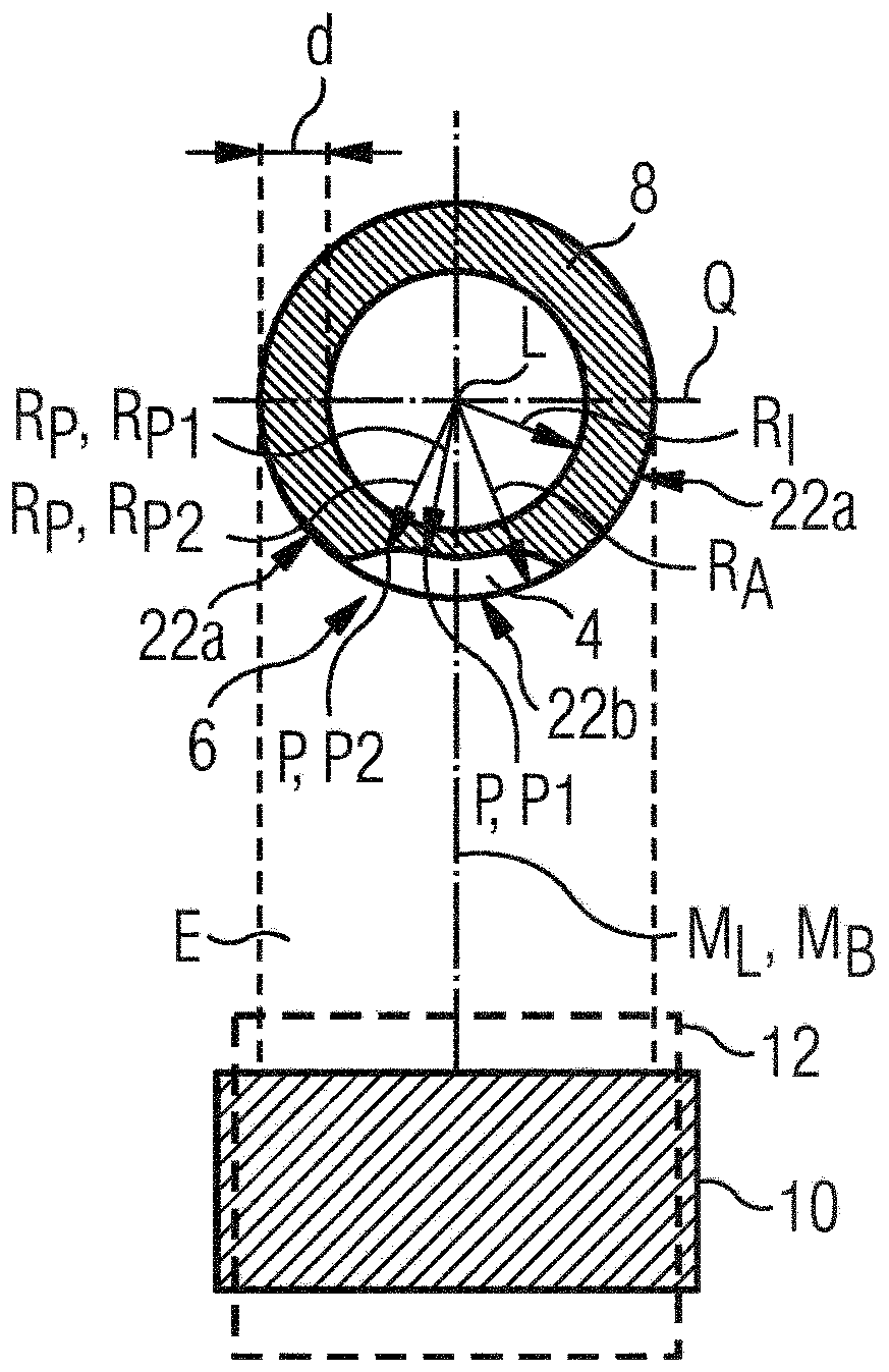 Device and method for detecting and/or examining an abrasion on the surface of a cylindrical component