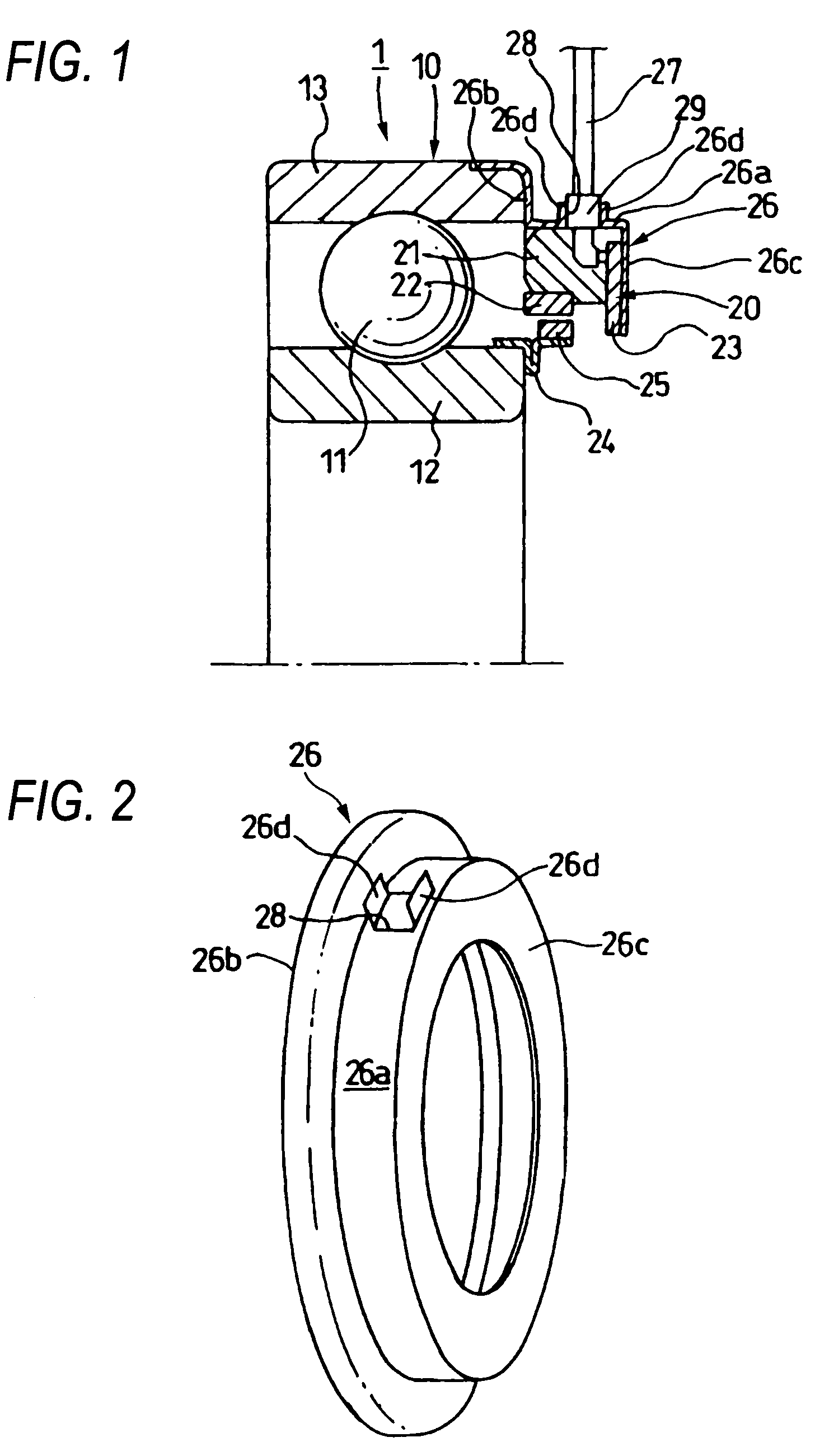 Bearing device with sensor and rolling bearing with sensor