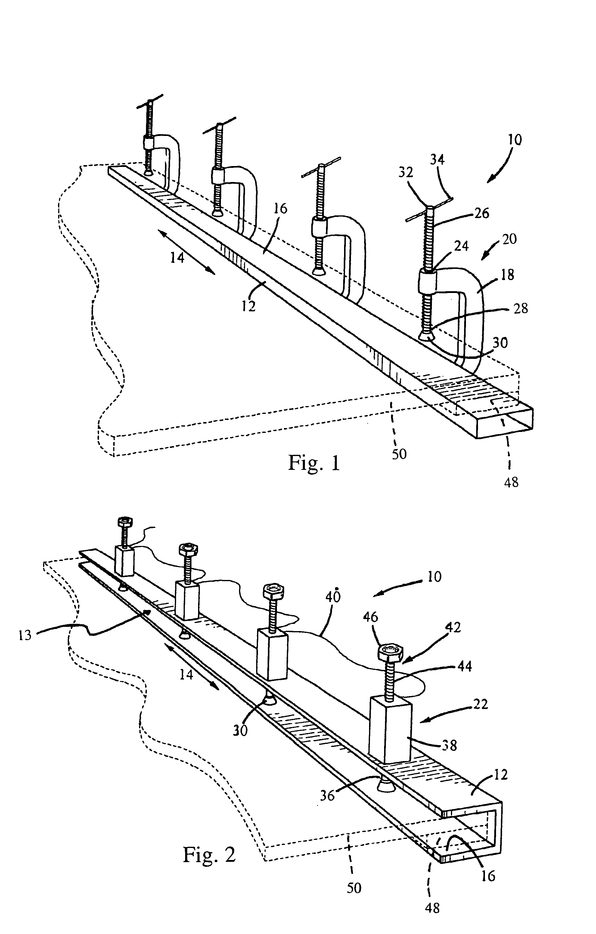 Sheet material clamp