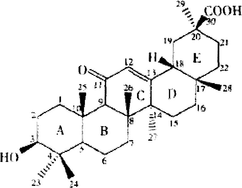 Glycyrrhetinic acid emulsion and preparation method thereof