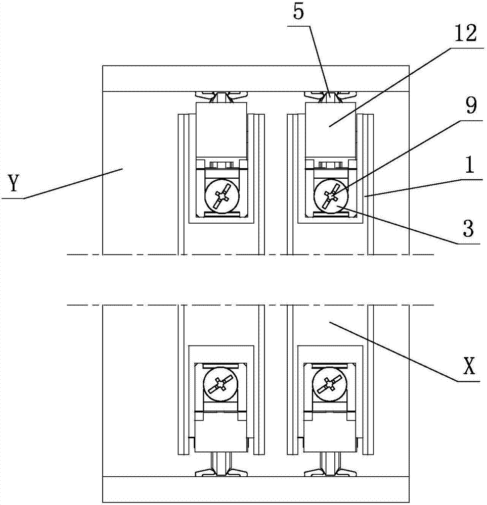 An elastic damping wheel adjustment structure for furniture sliding doors