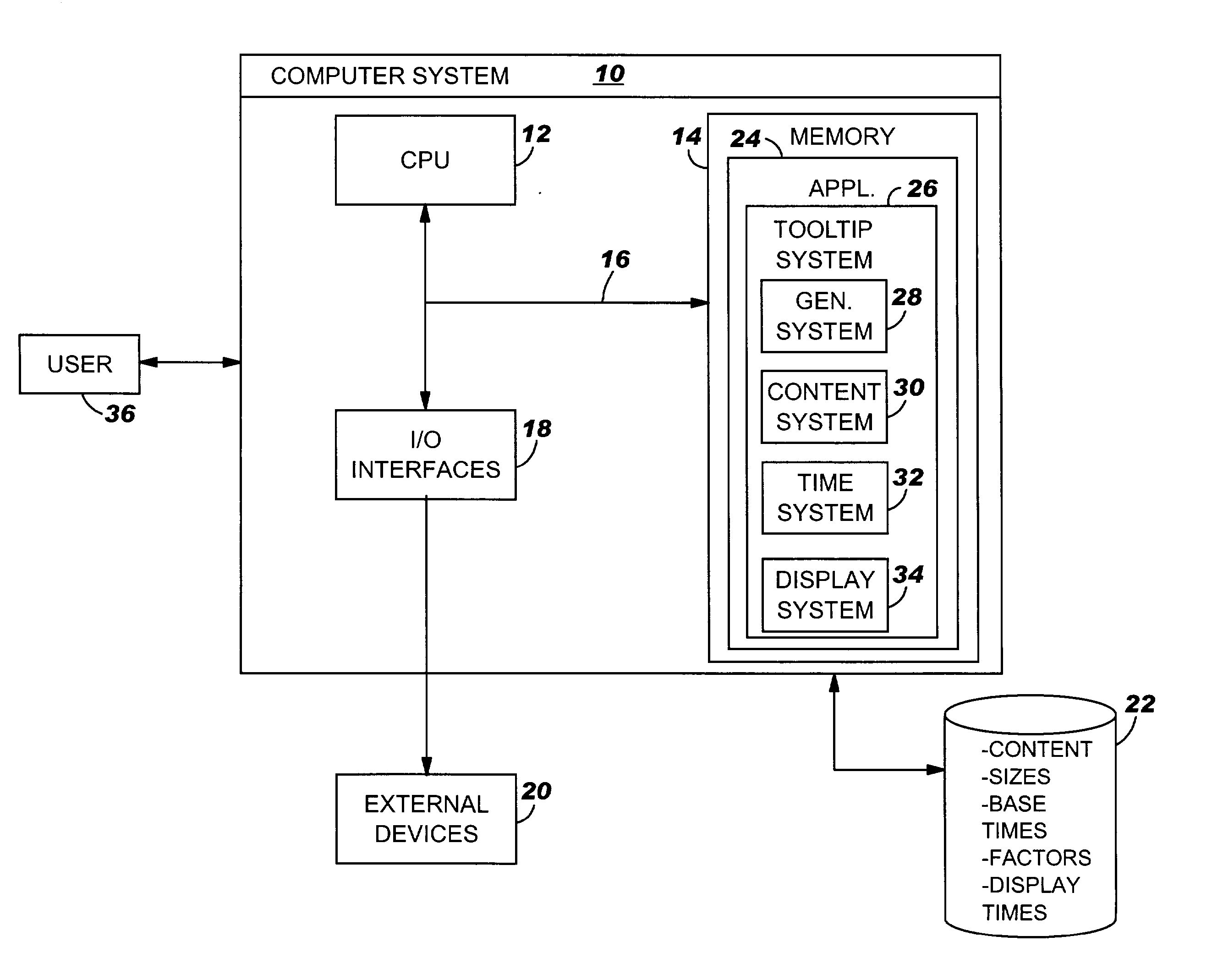 Method, system and program product for displaying a tooltip based on content within the tooltip