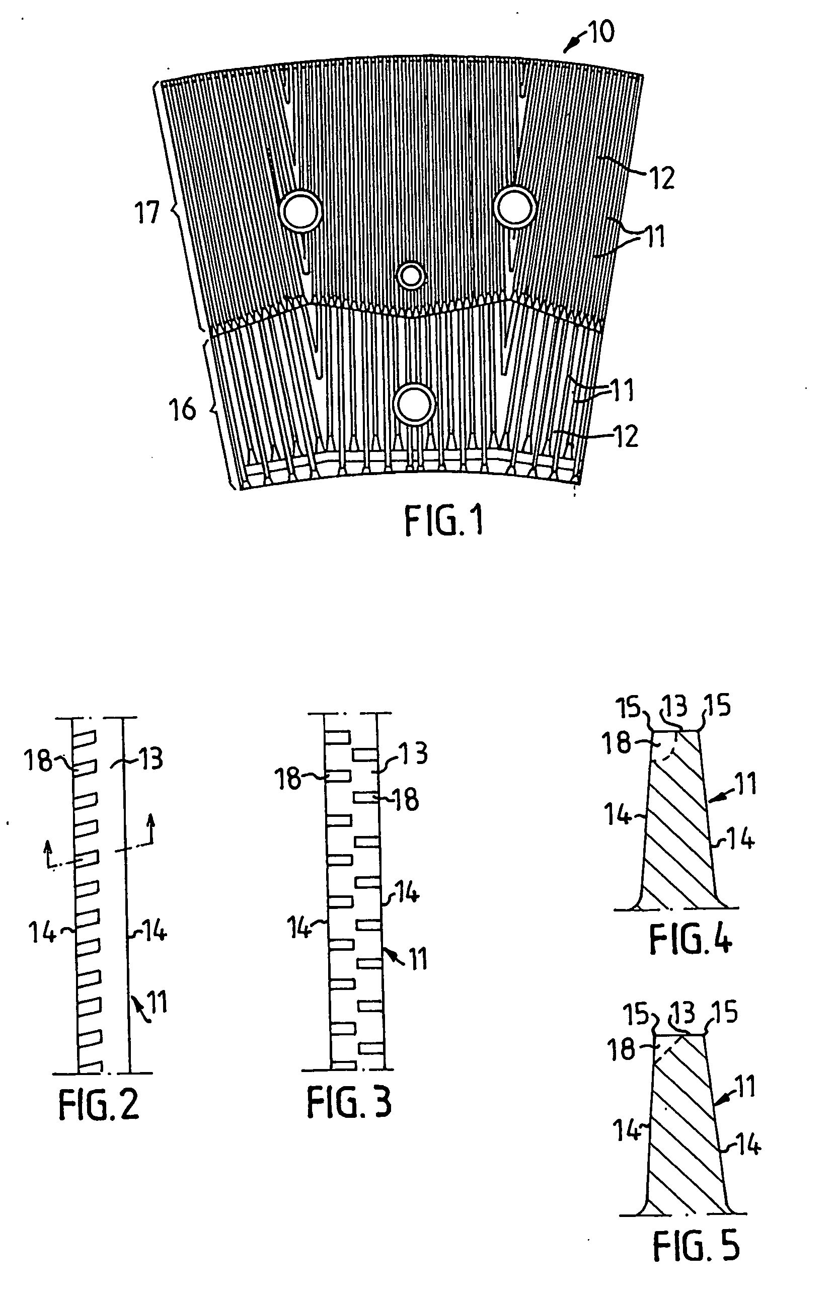 Refining element