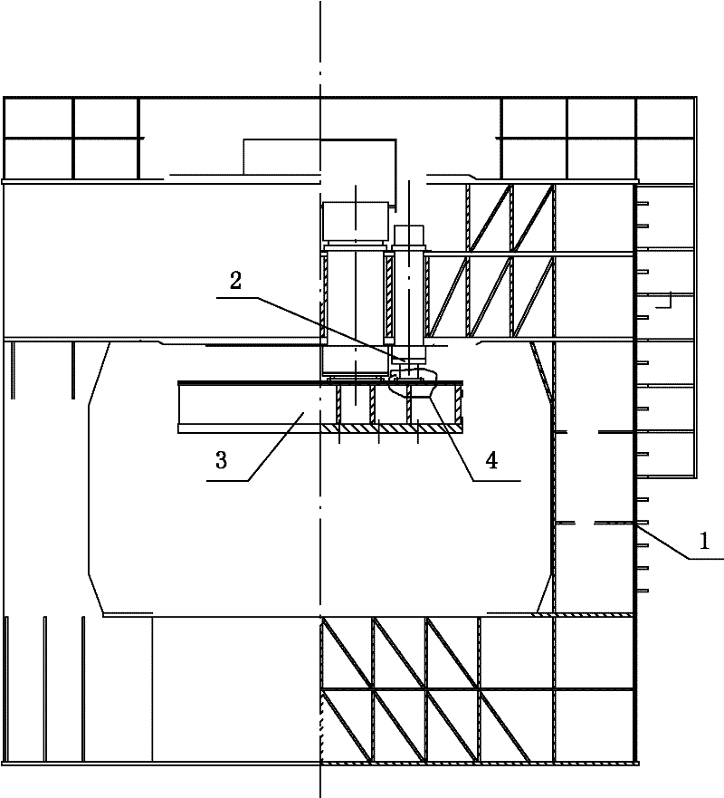 Anti-eccentricity pressing piston rod connecting device of no-guiding slider type hydraulic press