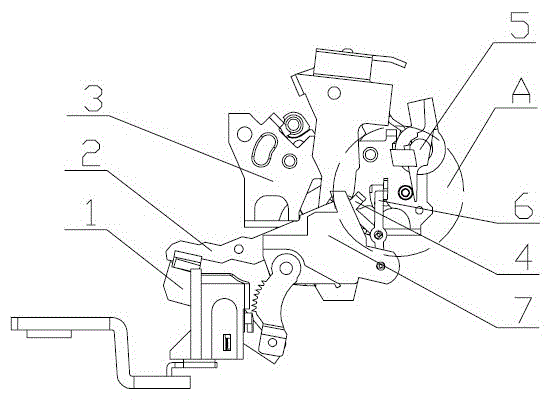 A circuit breaker structure and circuit breaker that use electric repulsion to trip quickly