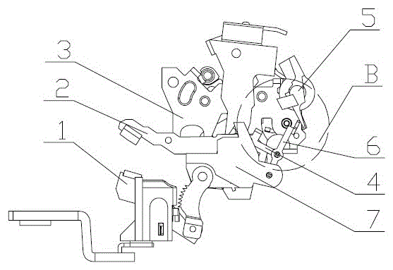 A circuit breaker structure and circuit breaker that use electric repulsion to trip quickly