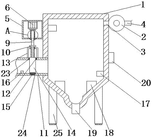 Water supply device for food machines