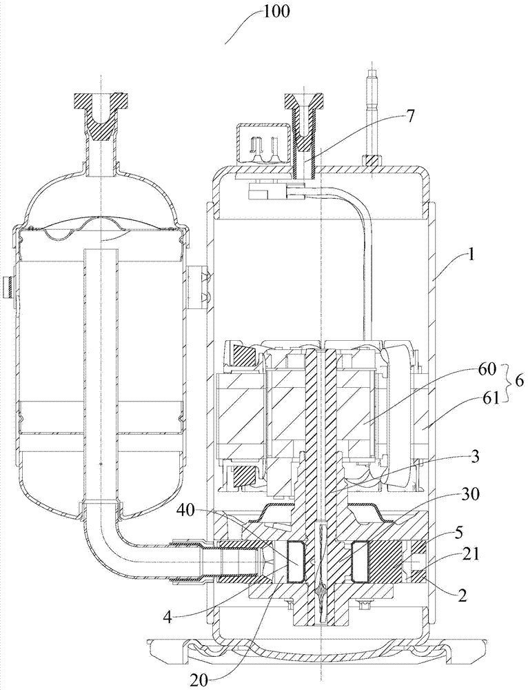 Rotary compressor and heat pump system having same