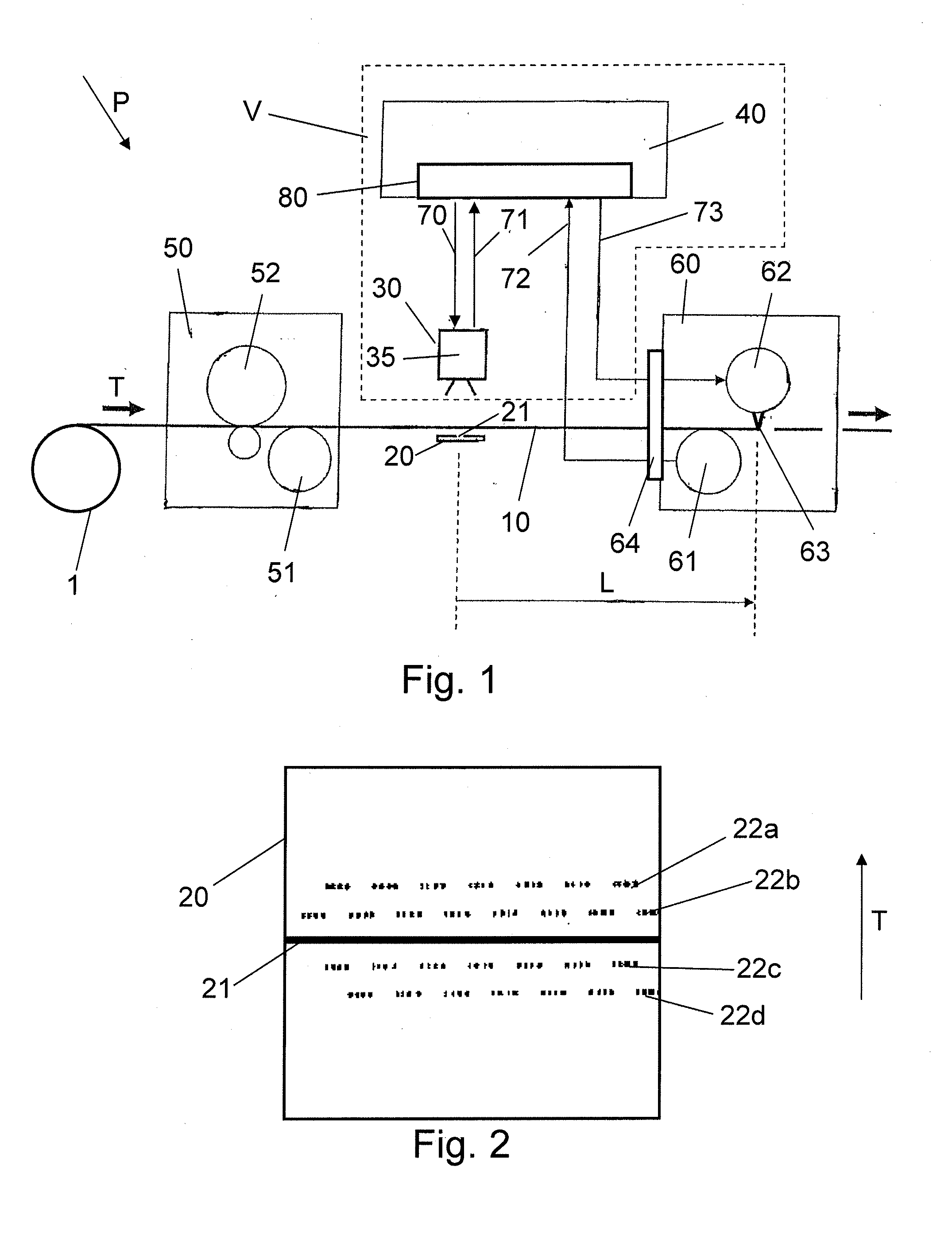 Device and method for processing printing substrate web into printed products