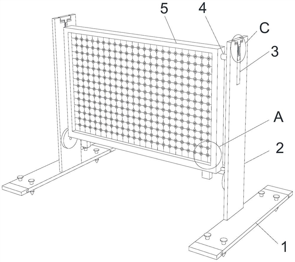 Warning and protection device for road surface maintenance engineering