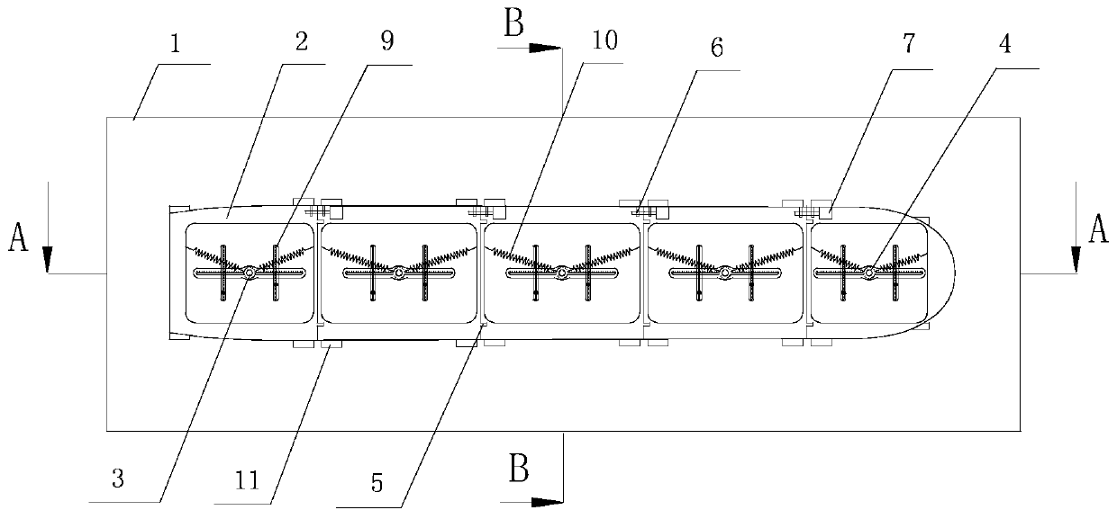 An experimental device for shear stress on unbalanced cargo loading ships