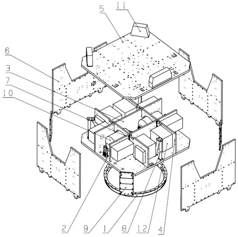 Large commercial remote sensing satellite platform configuration and assembly method