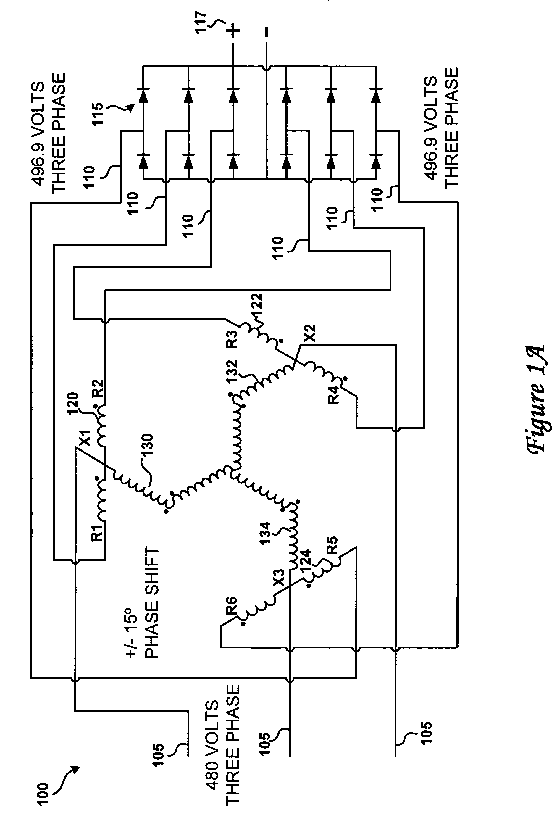 Auto-transformer for use with multiple pulse rectifiers