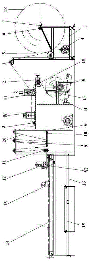 Foam plastic combined stripping and transecting machine