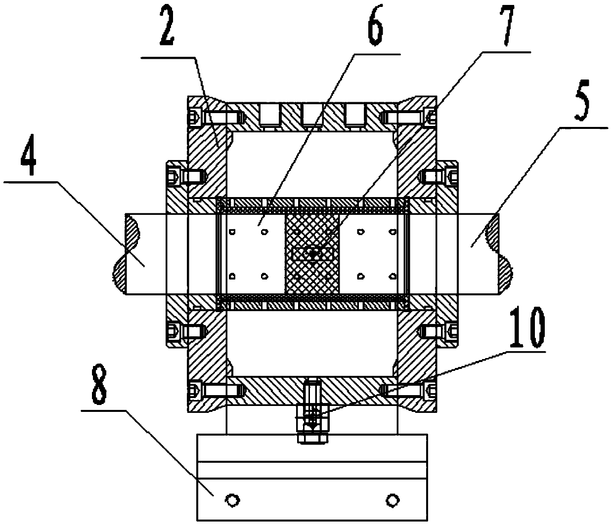 Loading device for simulating stress of coal rock