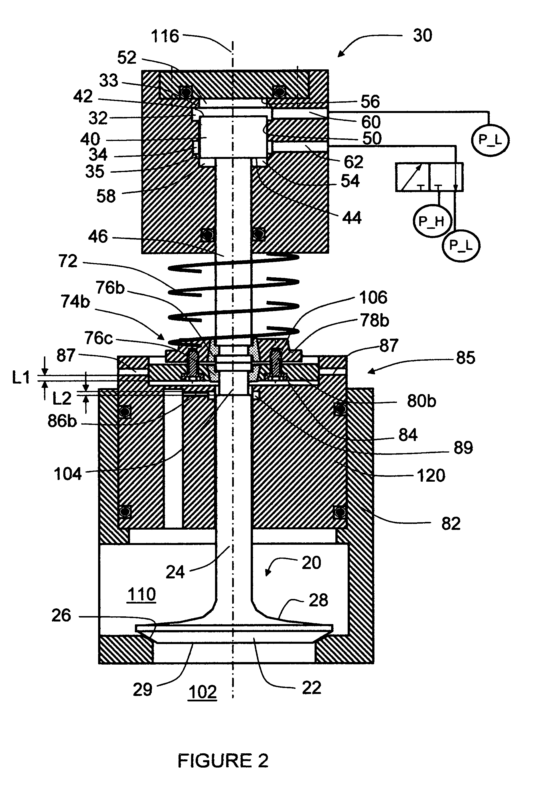 Variable valve actuator with a pneumatic booster