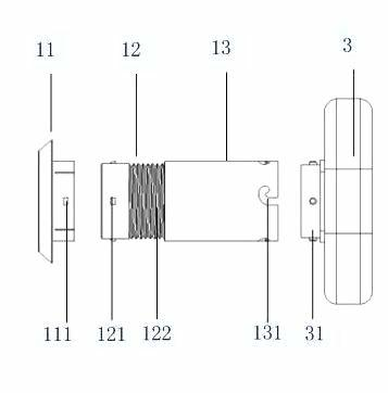 Video peephole viewer alarm device