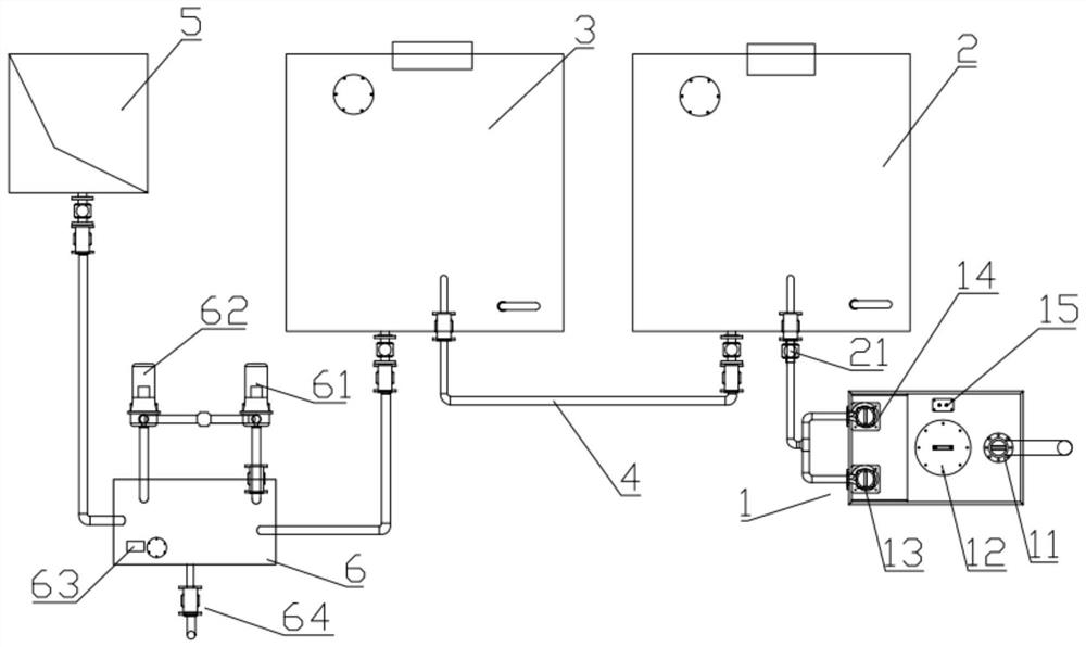 Hospital radioactive wastewater decay tank system and treatment method thereof