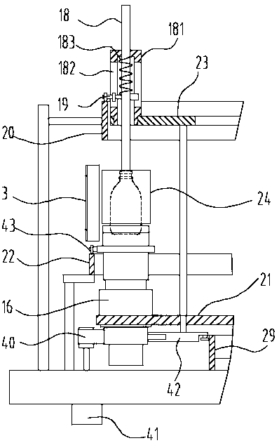 A continuous rotating rapid detection device for large infusion bottles