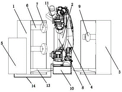 Three-station automatic grinding device for liner of electric cooker