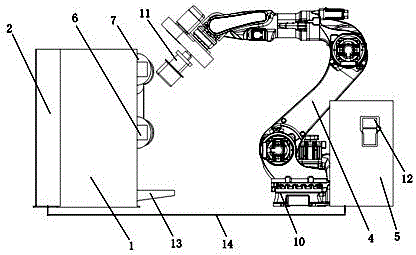 Three-station automatic grinding device for liner of electric cooker