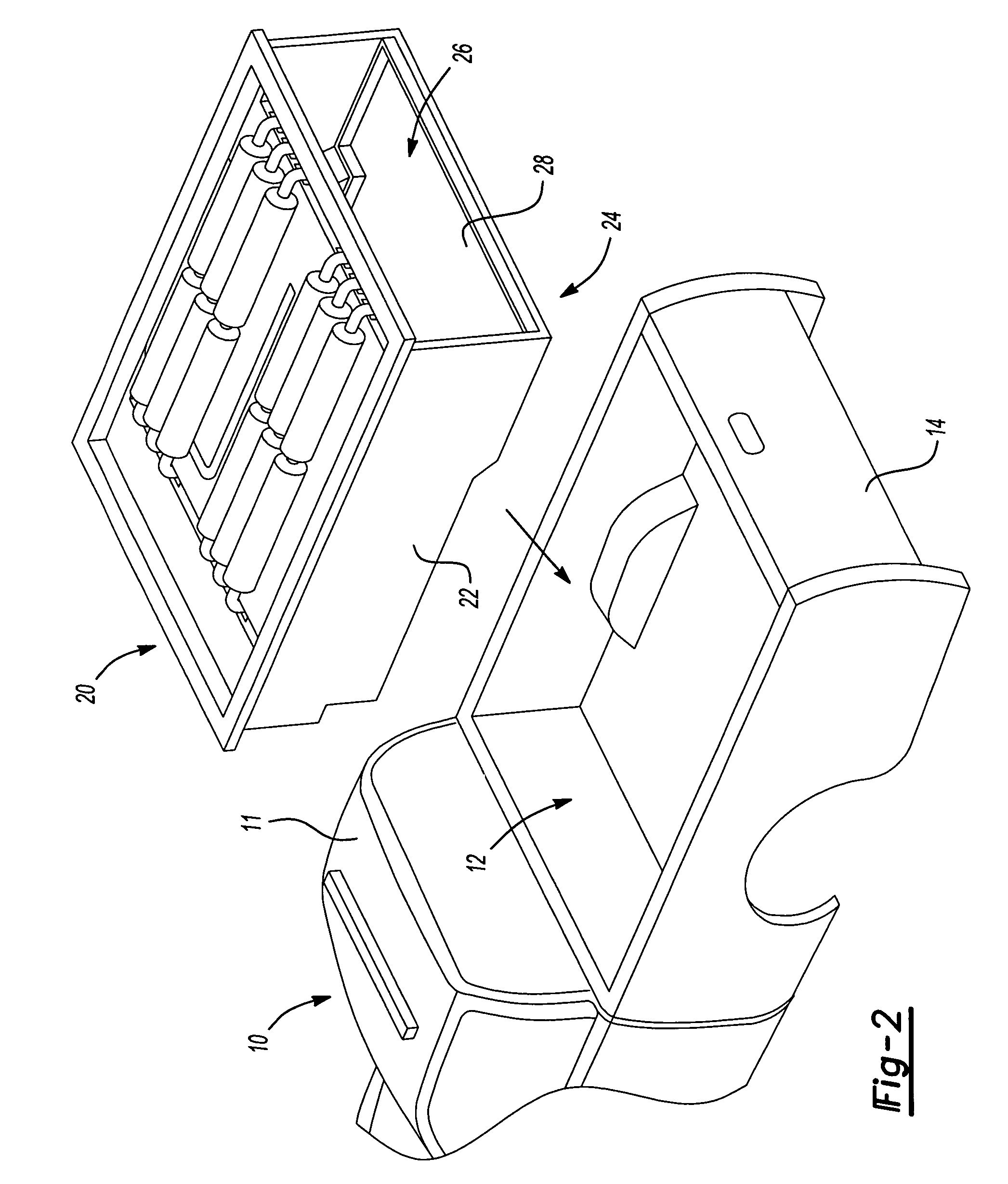 Utility rack arrangement for a vehicle