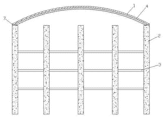 Method for high-density layered fruit bearing for grape cultivation in south