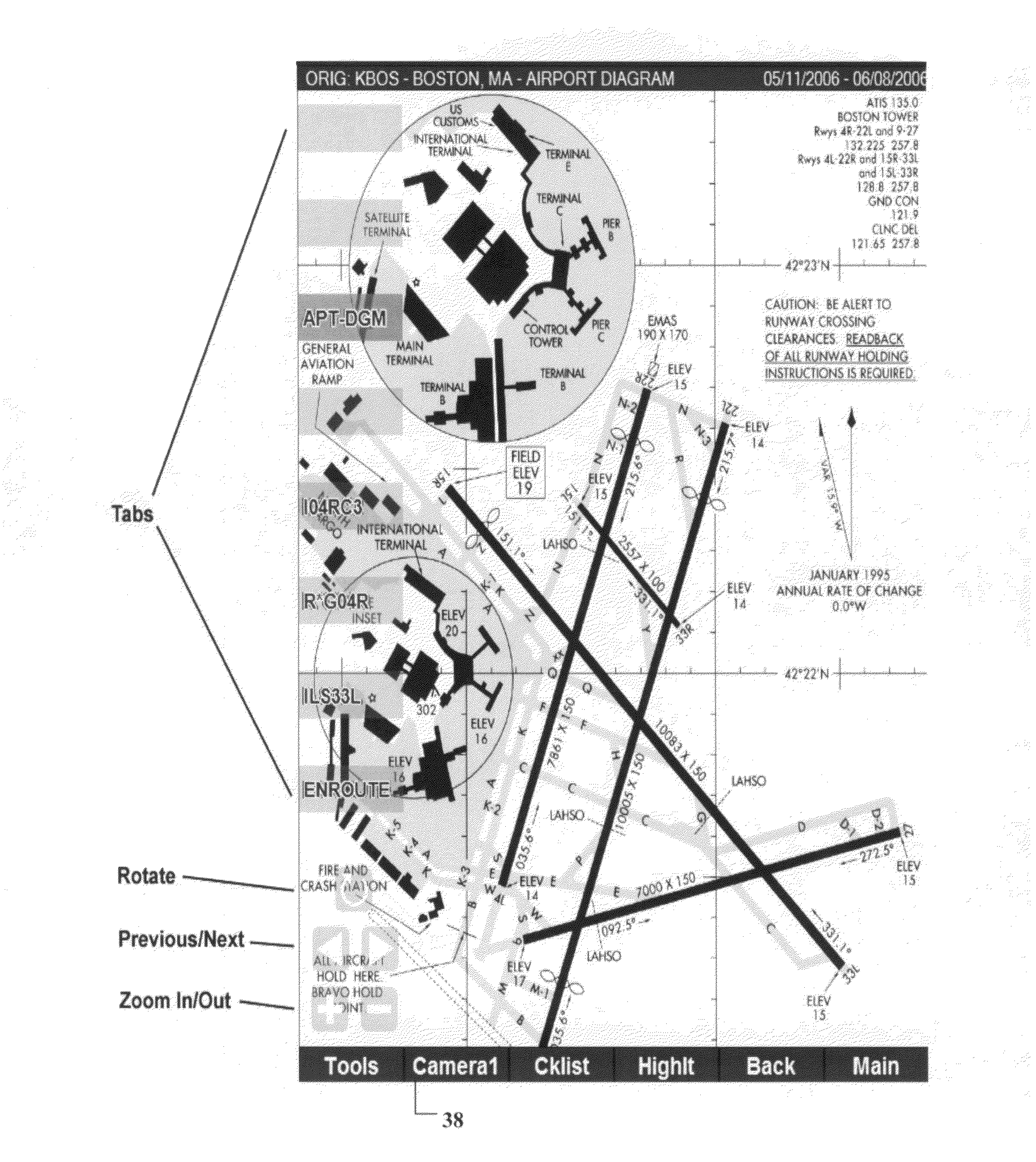 Electronic flight bag user interface system