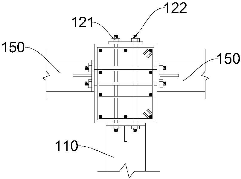 Fabricated precast reinforced concrete column and fabricated mixed frame building system