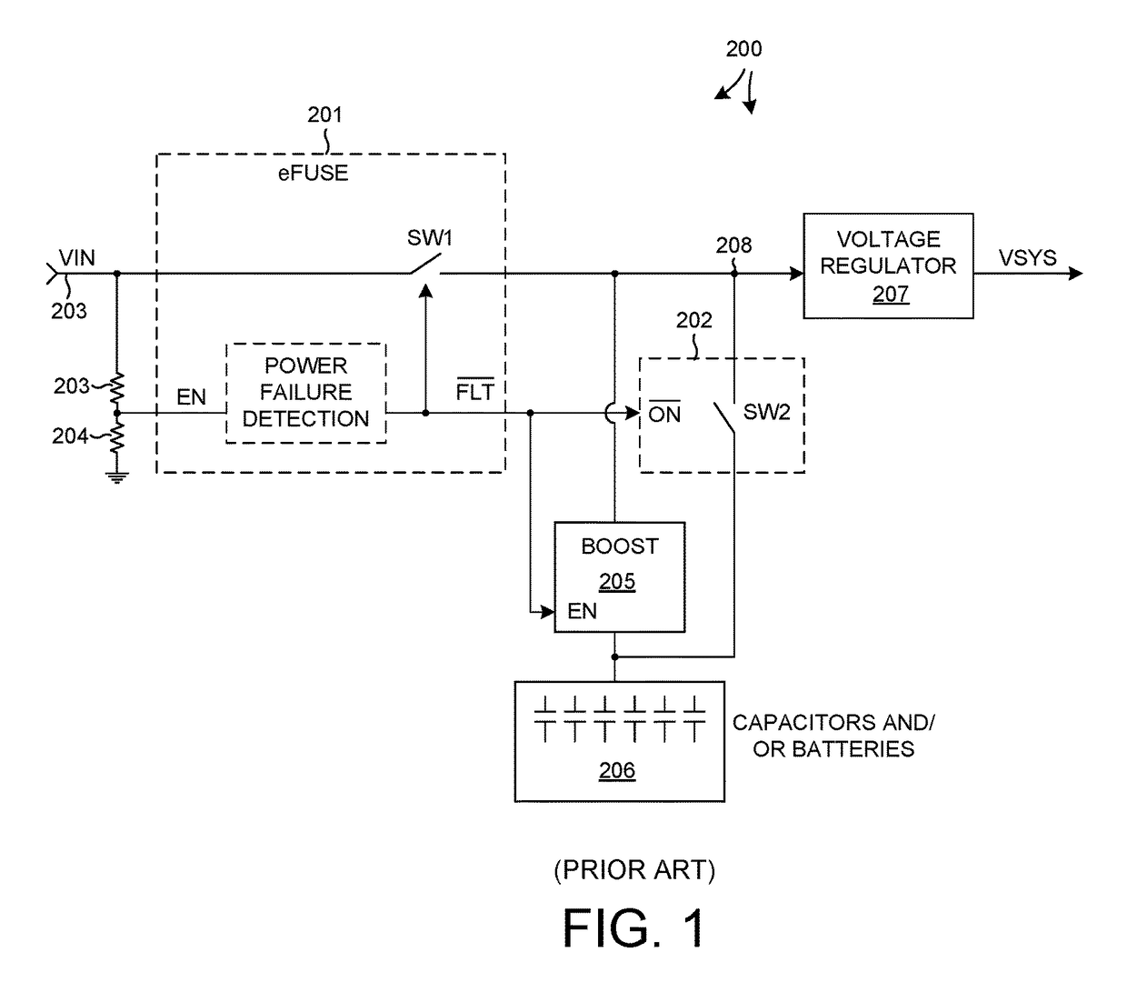 Power loss protection integrated circuit