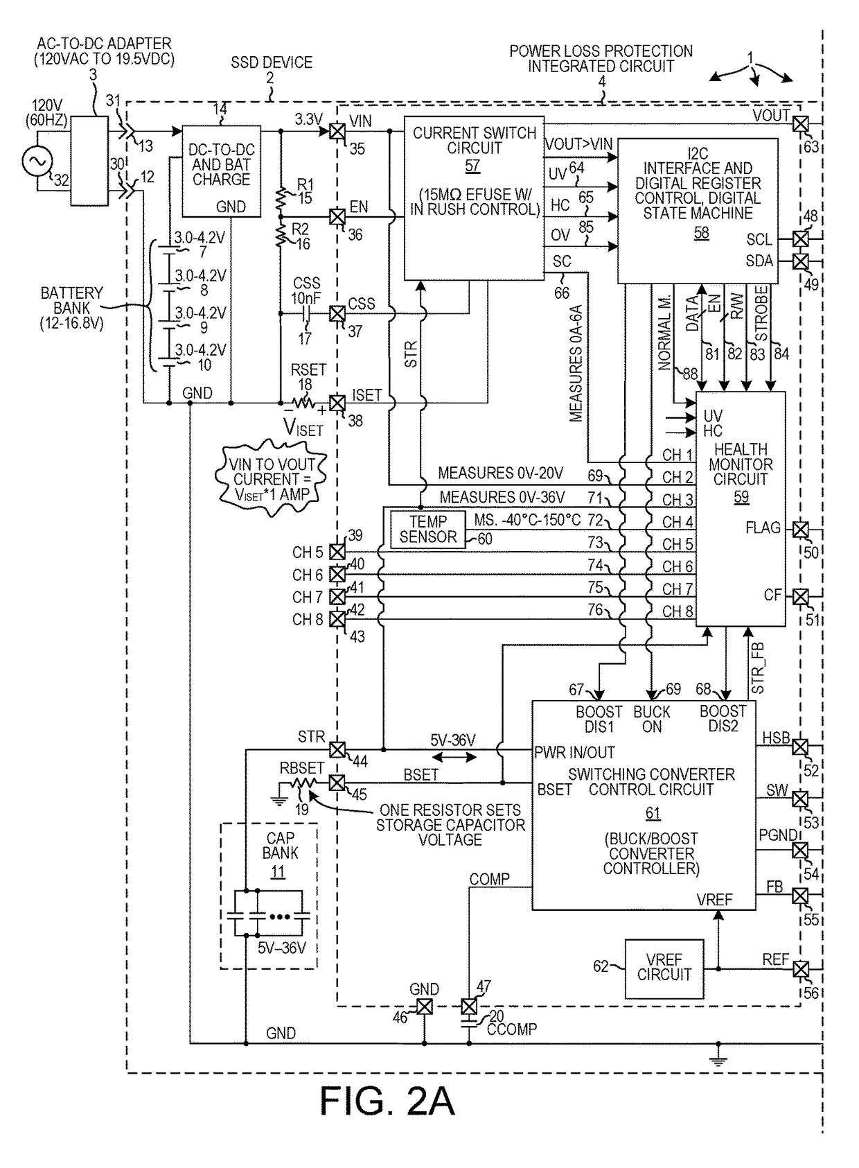 Power loss protection integrated circuit