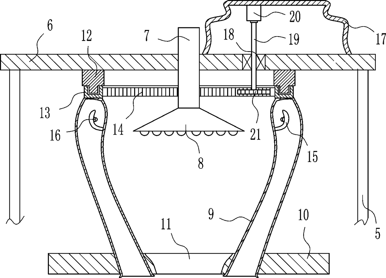 Bathing device for patient with injured arm