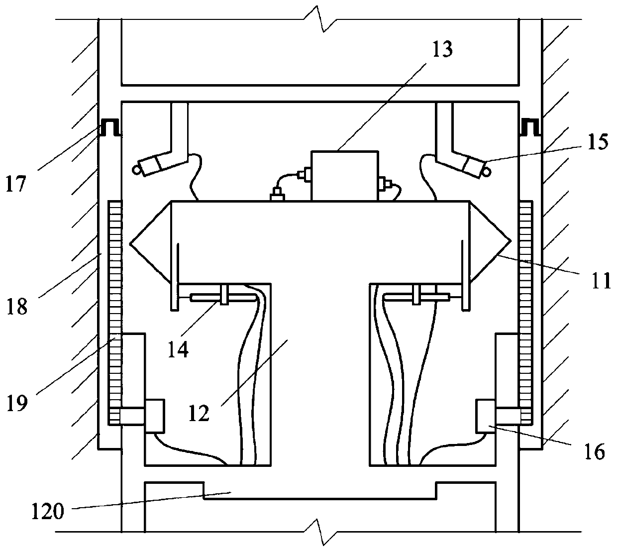 Engineering rock mass mechanical parameter advance borehole in-situ test device and application method thereof