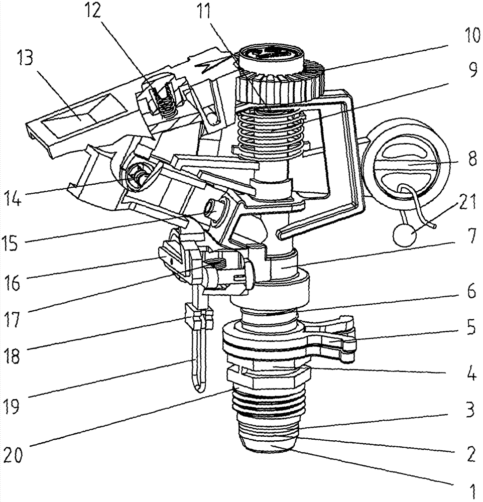 Vertical hitting type water bird sprayer