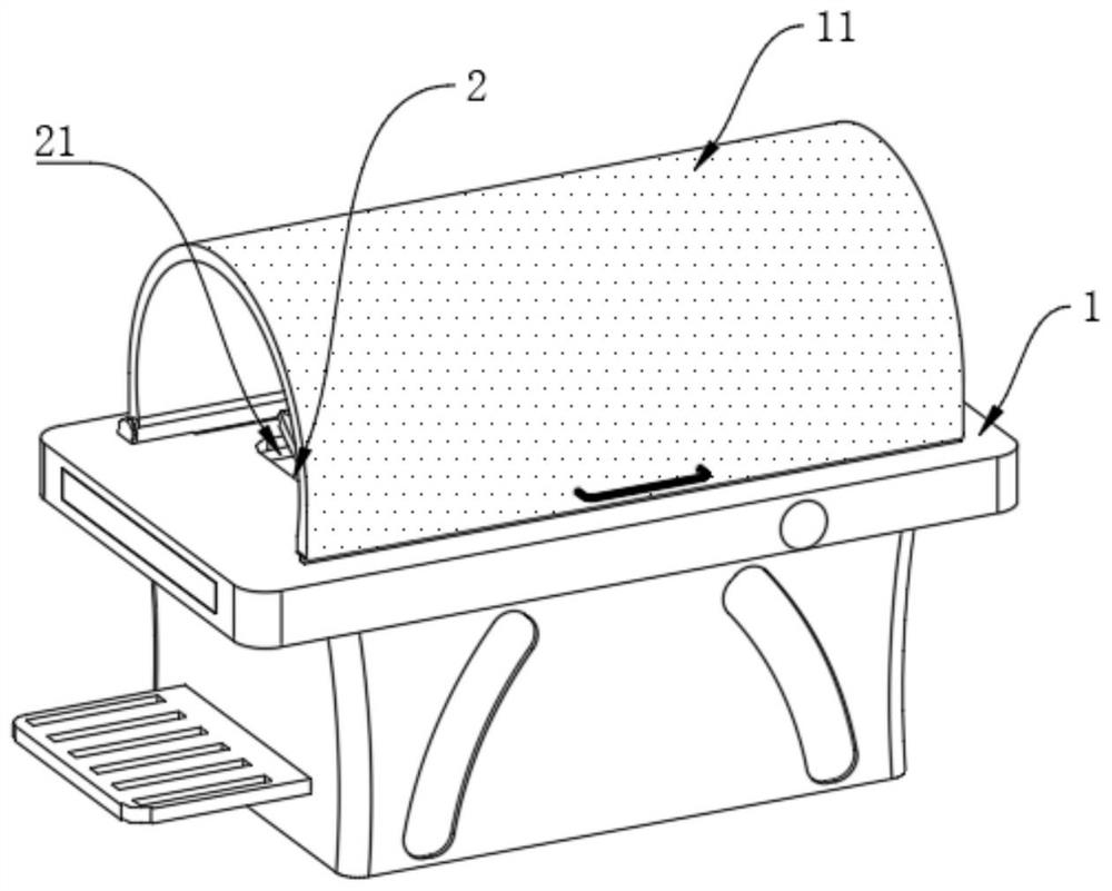 Acupuncture point calibration device of far infrared pulse half-body cabin