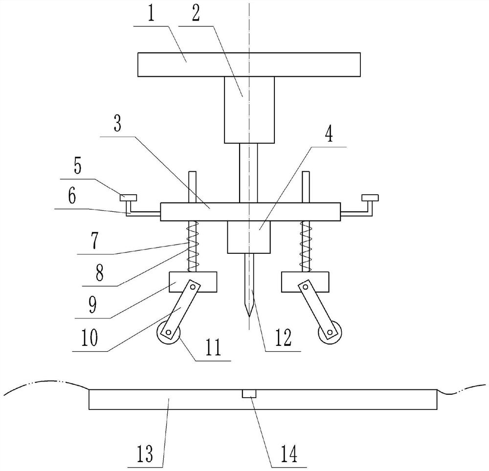 Plastic packaging bag heat sealing device